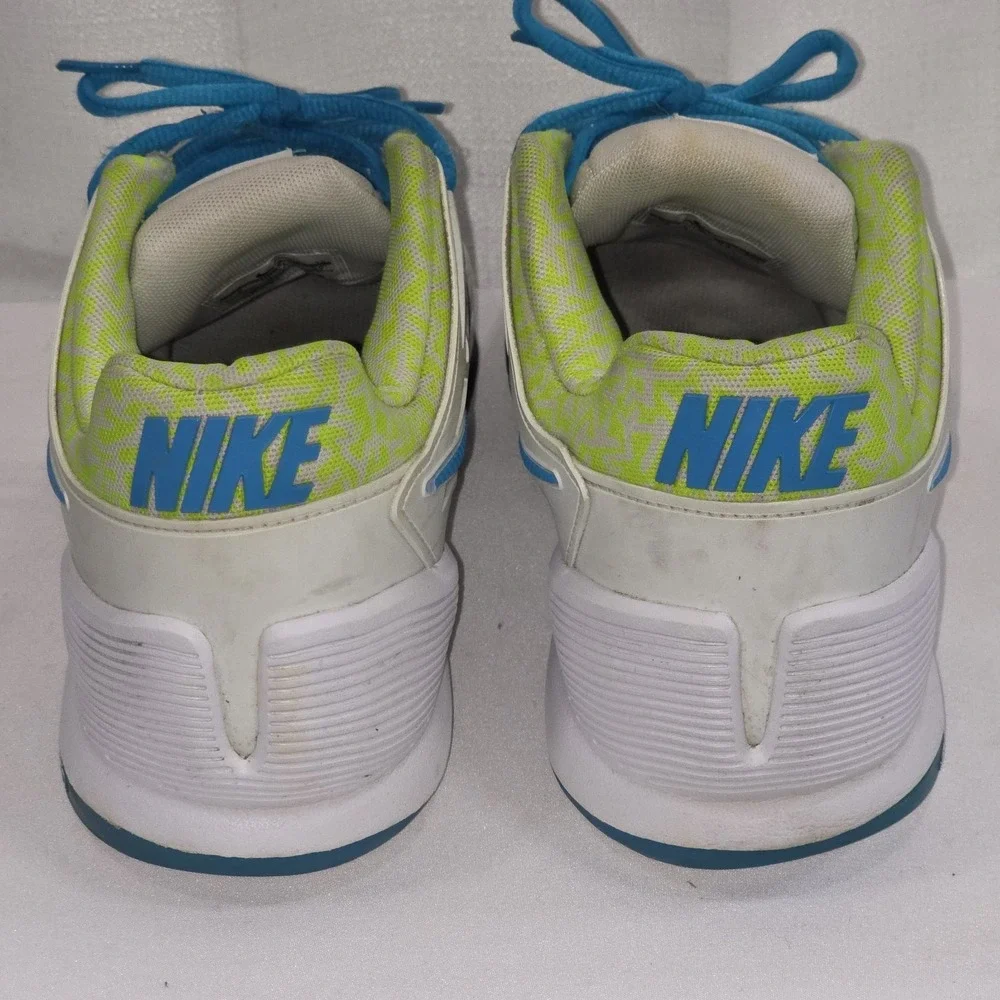 Nike Zoom Cage 2  Athletic Tennis‎ Shoes White Volt Blue 705247-147 Mens Size 9